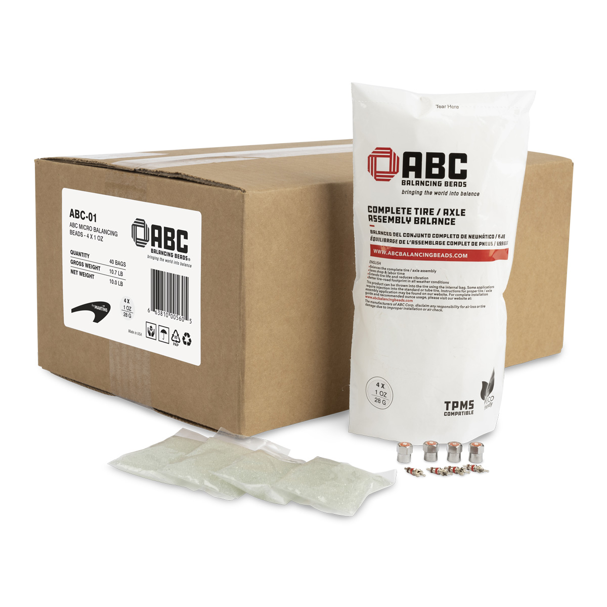 ABC Beads Micro Glass Tire Balancing Beads for Trucks, Cars, and