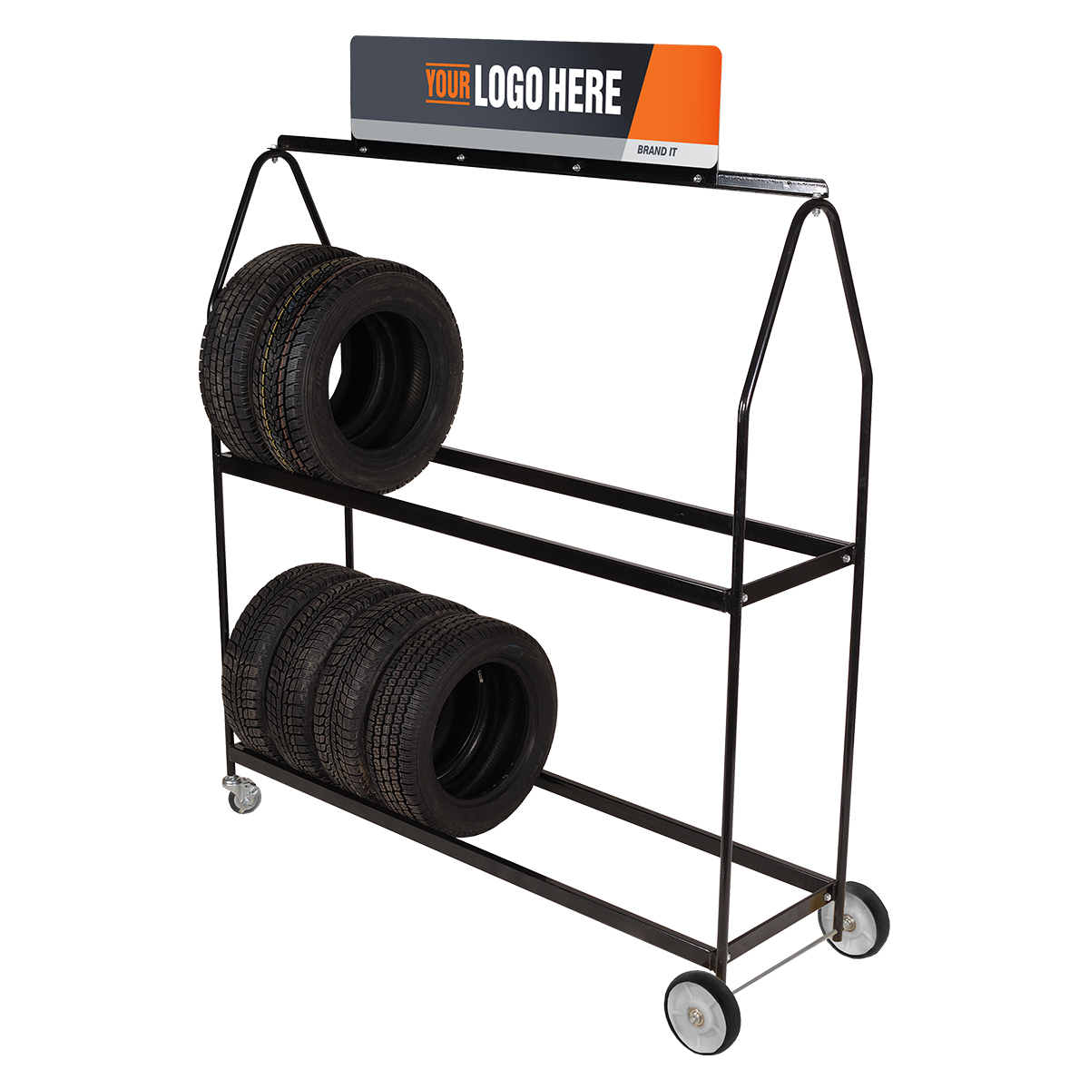 Mobile tire display rack - Deluxe - MTD-72 - Martins Industries