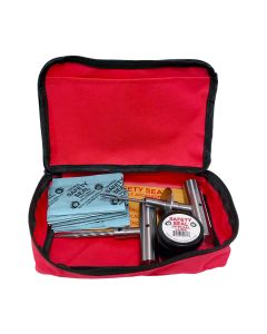 Safety Seal - Bolsa deluxe combi para coche y camioneta, 18 tiras de reparación estándar y 12 tiras de reparación finas (102 mm)
