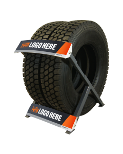 Truck tyre display rack