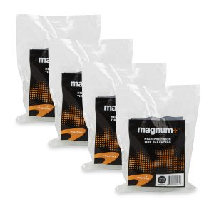magnum+ esferas para balanceo de neumáticos – Bolsas de 21 oz / 600 g (Paquete de 4, caja de 6)