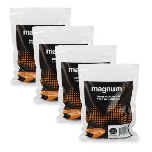 magnum+ esferas para balanceo de neumáticos – Bolsas de 8.5 oz / 240 g (Paquete de 4, caja de 16)