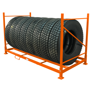 Rack pliable pour le stockage des pneus poids lourd