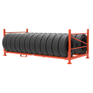 Inklapbaar en stapelbaar bandenrek voor personenauto- en suv-banden