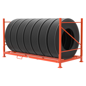Folding stackable bus and truck tyre pallet