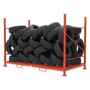 Interlace passenger car & SUV foldable and stackable tyre pallet
