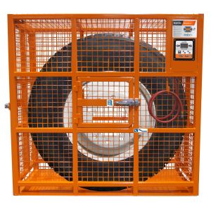 Cage de gonflage automatique 198 cm pour pneus PL, agri et génie civil