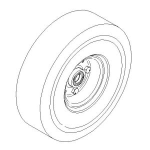 Solid wheel (x2) for tire cart MPTC and MTC