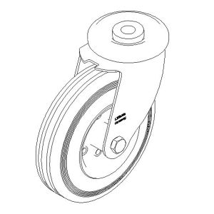 Swivel caster (x2) for tire cart MPTC
