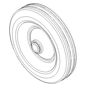 Solid wheel (x2) for tire cart MPTC