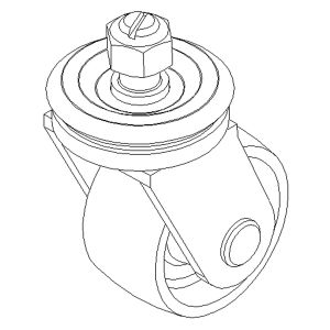 Roulette (x2) pour crics rouleurs MFJ-2T