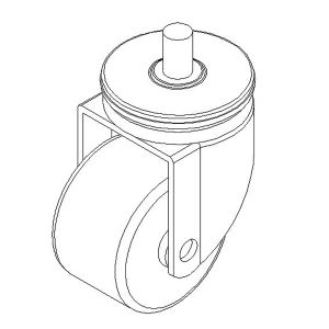 Roulette (x2) pour crics rouleurs professionnels